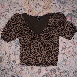 Cheetah print cute top